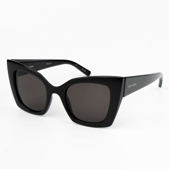 NEW Saint Laurent SL552 001 Black Cat Eye Women Sunglasses - Picture 1 of 13